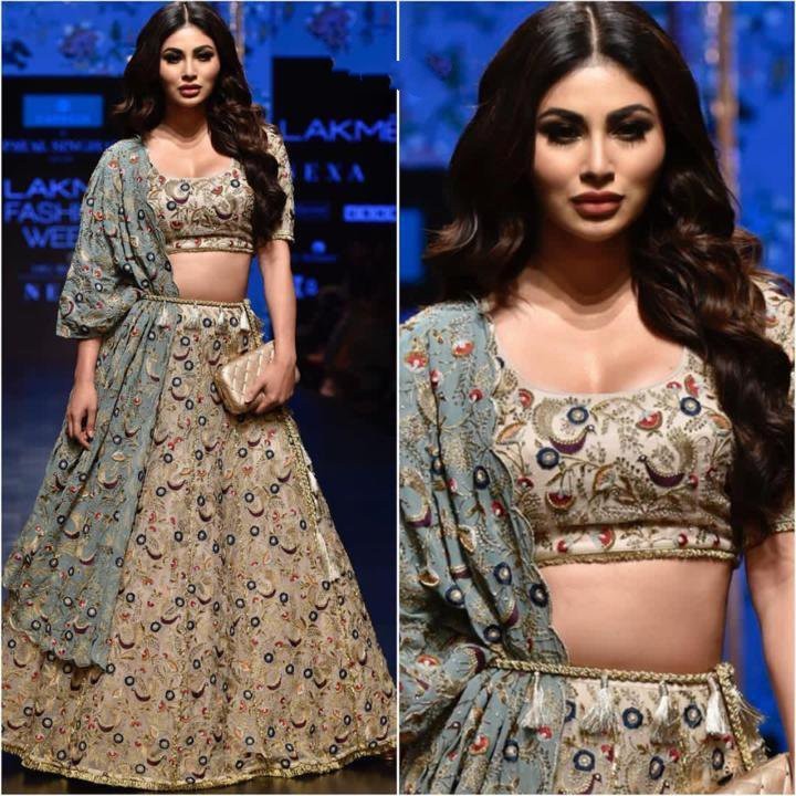 cream printed banglory satin lehenga choli
