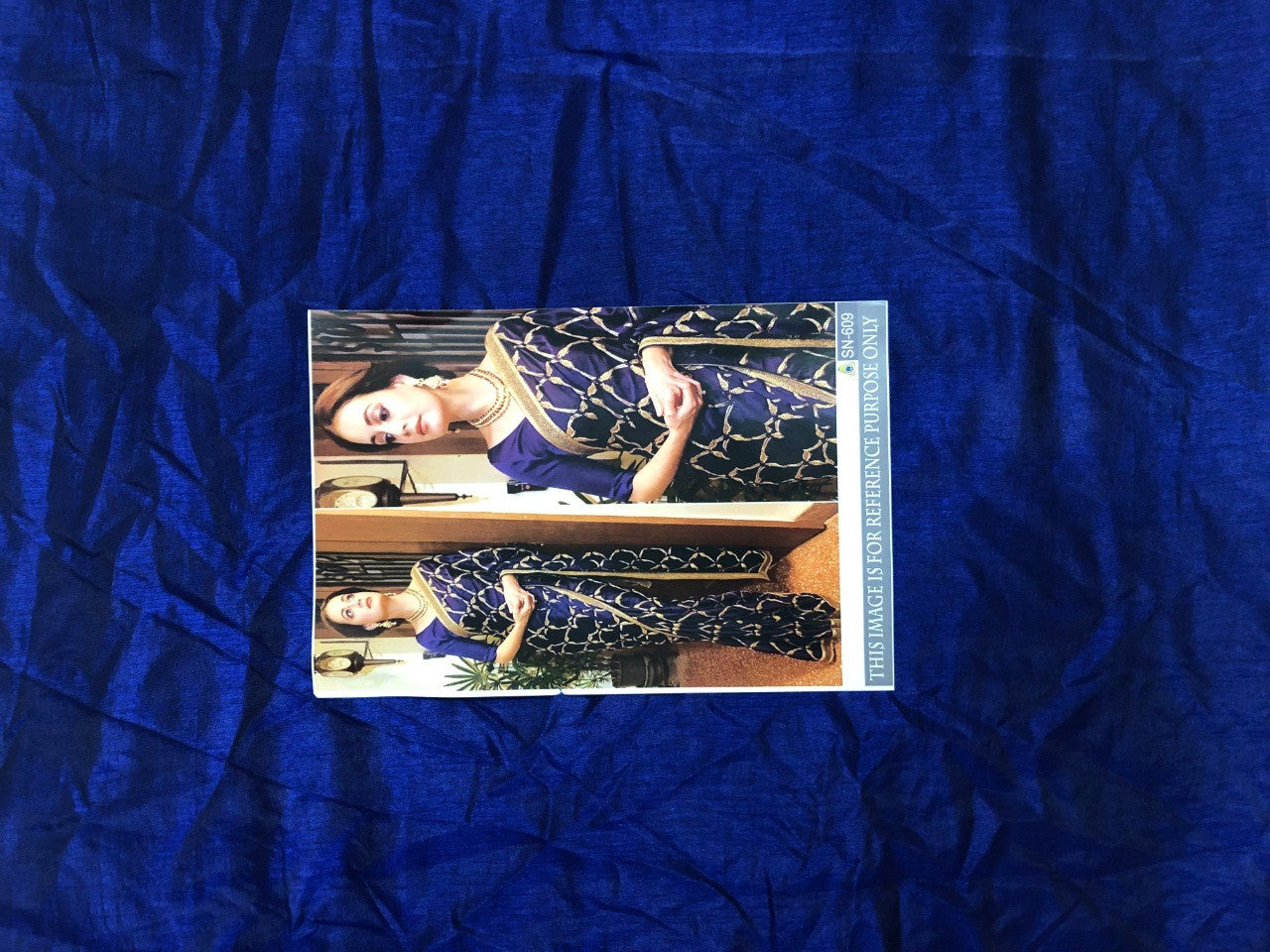 Dark blue sana silk embroidered stylist partywear saree