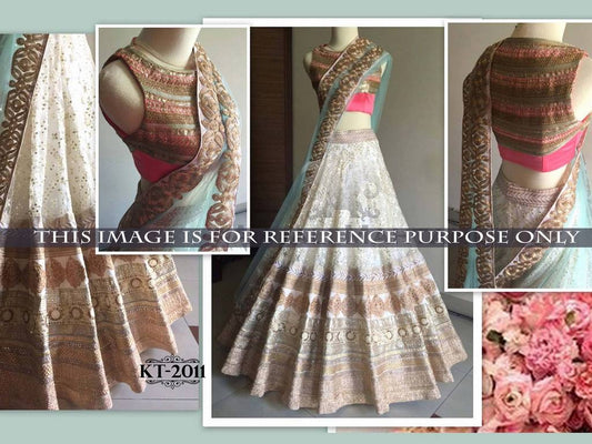 Designer beautiful cream ceremonial lehenga