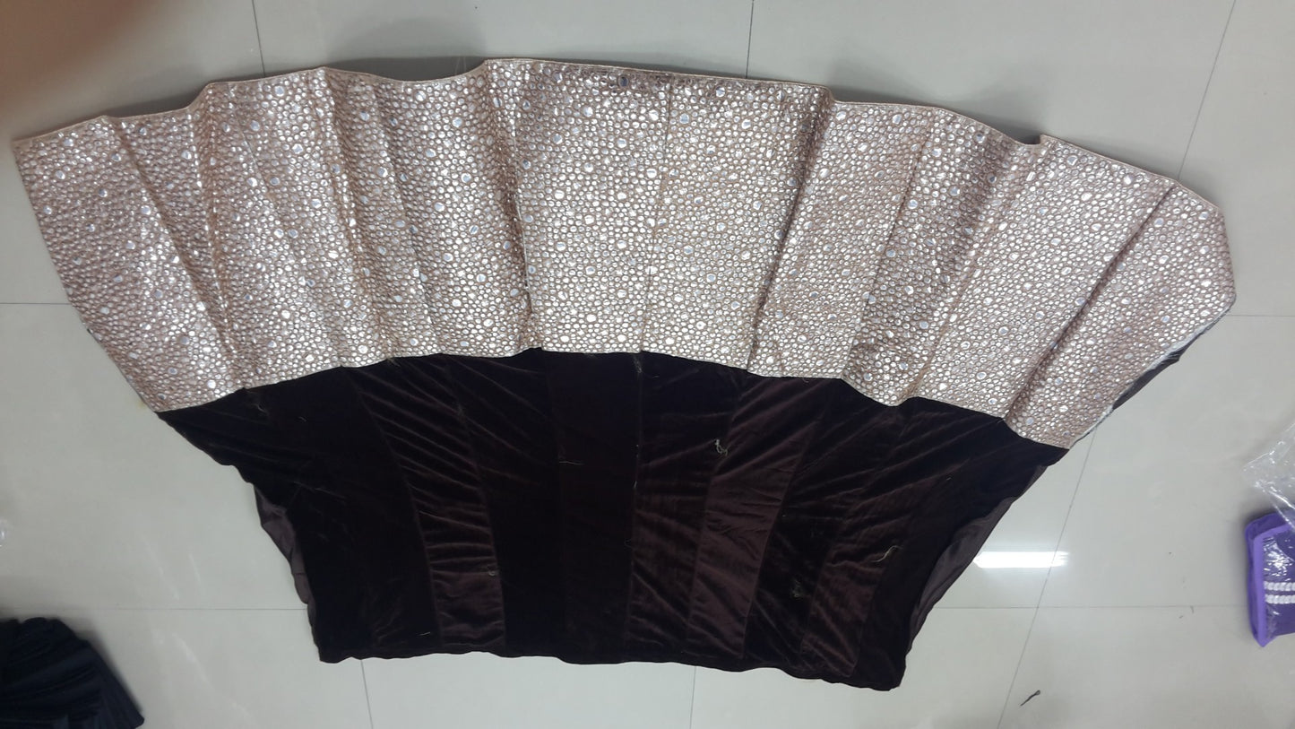 Designer black indowestern heavvy lehenga