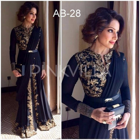 designer bollywood style blue embroidered salwar suit