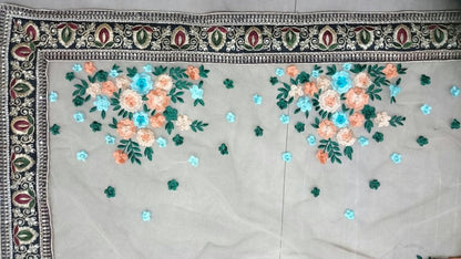 Designer bollywood style embroidered saree