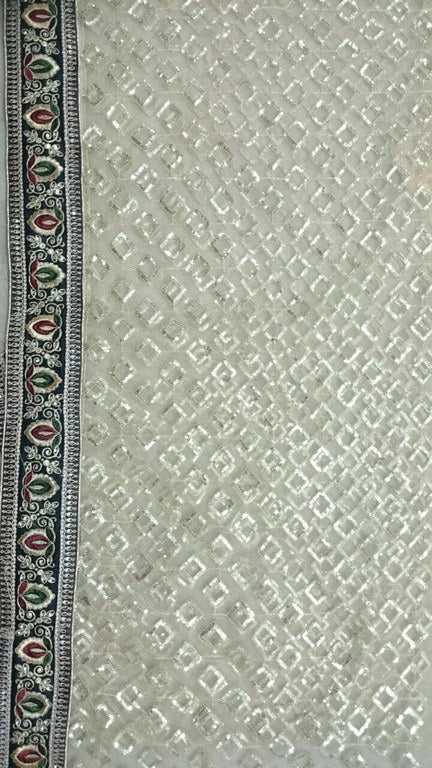 Designer bollywood style embroidered saree