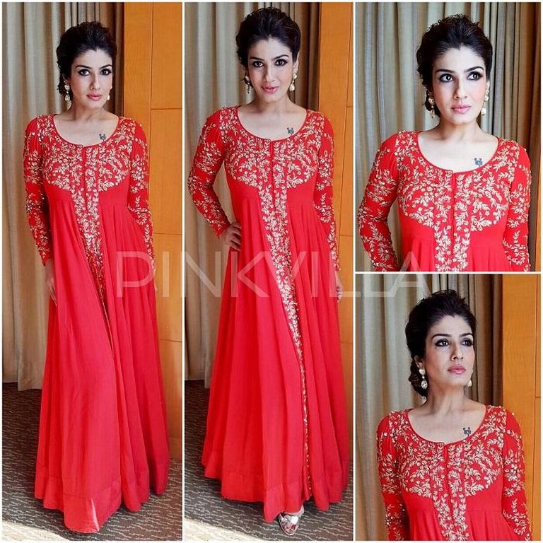 designer bollywood style red embroidered fabulous Part wear Gown