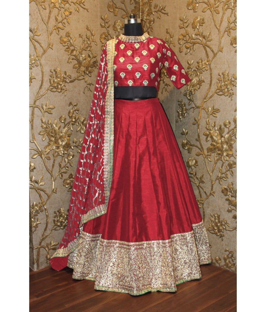 Designer embroidered blue wedding lehenga