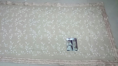 Designer embroidered brown sareee