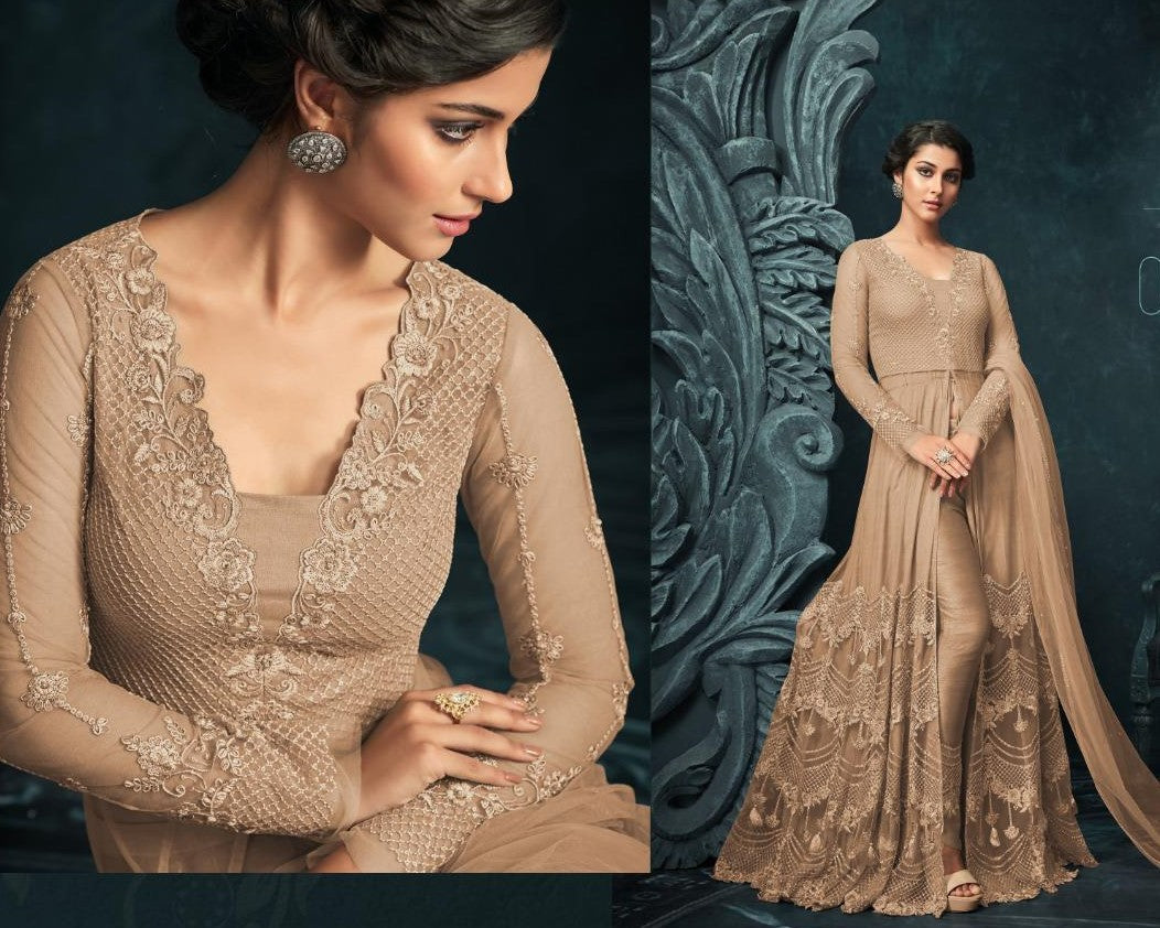 Designer embroidered churidar salwar suit