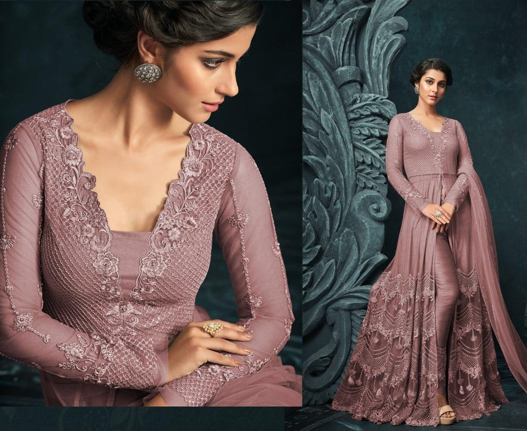 Designer embroidered churidar salwar suit