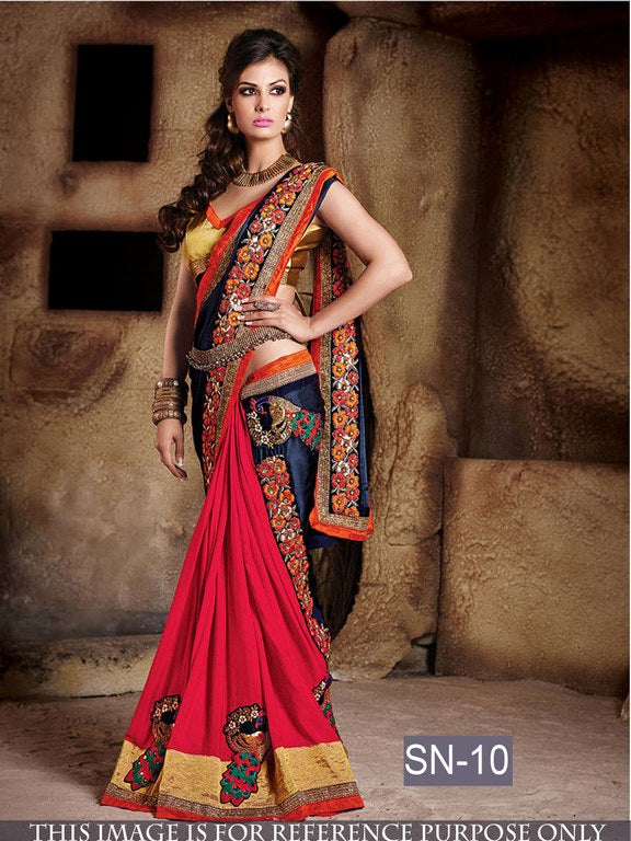 Designer embroidered festival wear saree