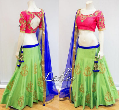 Designer embroidered wedding lehenga