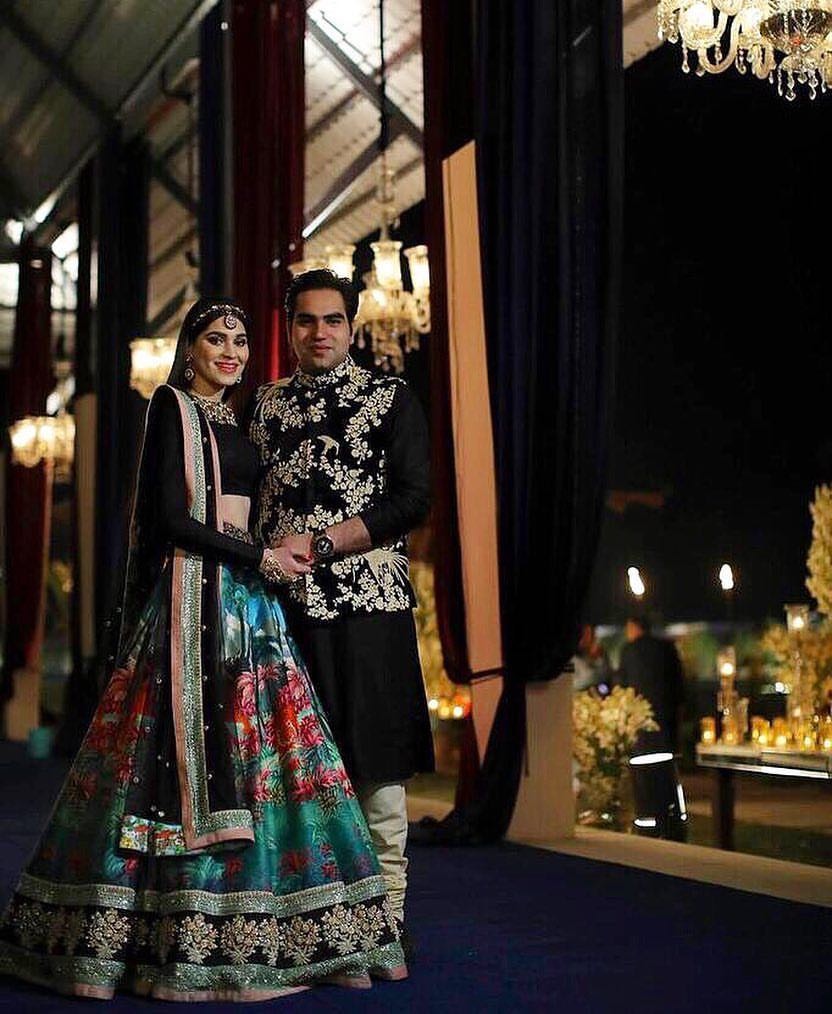 Designer heavy digital printed bridal wedding lehenga