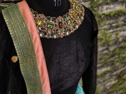 Designer heavy digital printed bridal wedding lehenga
