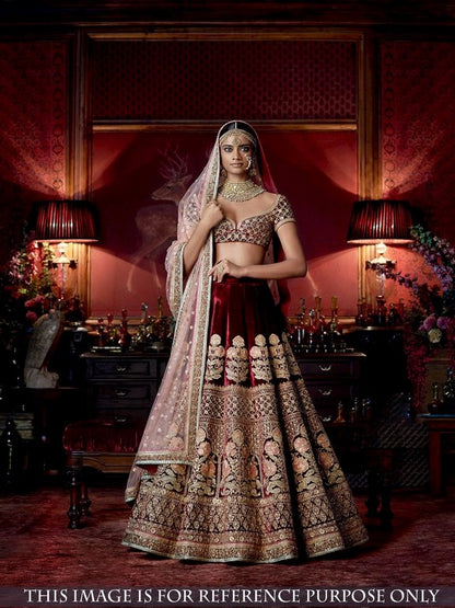 Designer heavy embroidered bridal lehenga