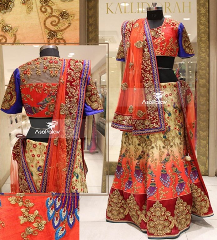 Designer heavy embroidered bridal lehenga