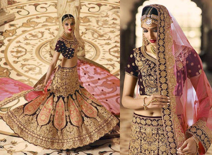 designer heavy embroidered bridal lehenga