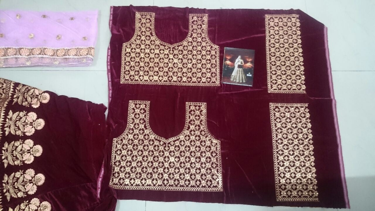 Designer heavy embroidered bridal lehenga