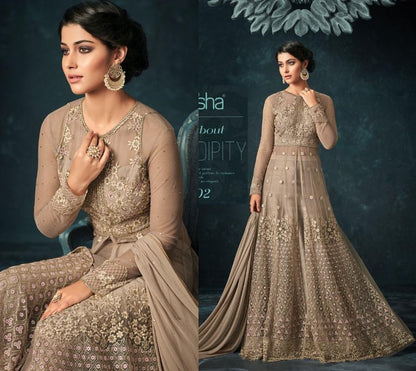 Designer heavy embroidered long gown