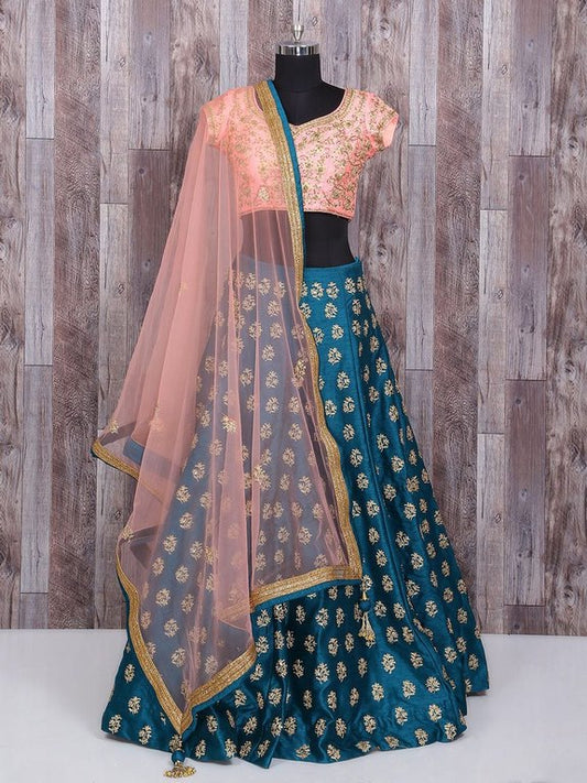 Designer heavy embroidered rama bridal wedding lehenga