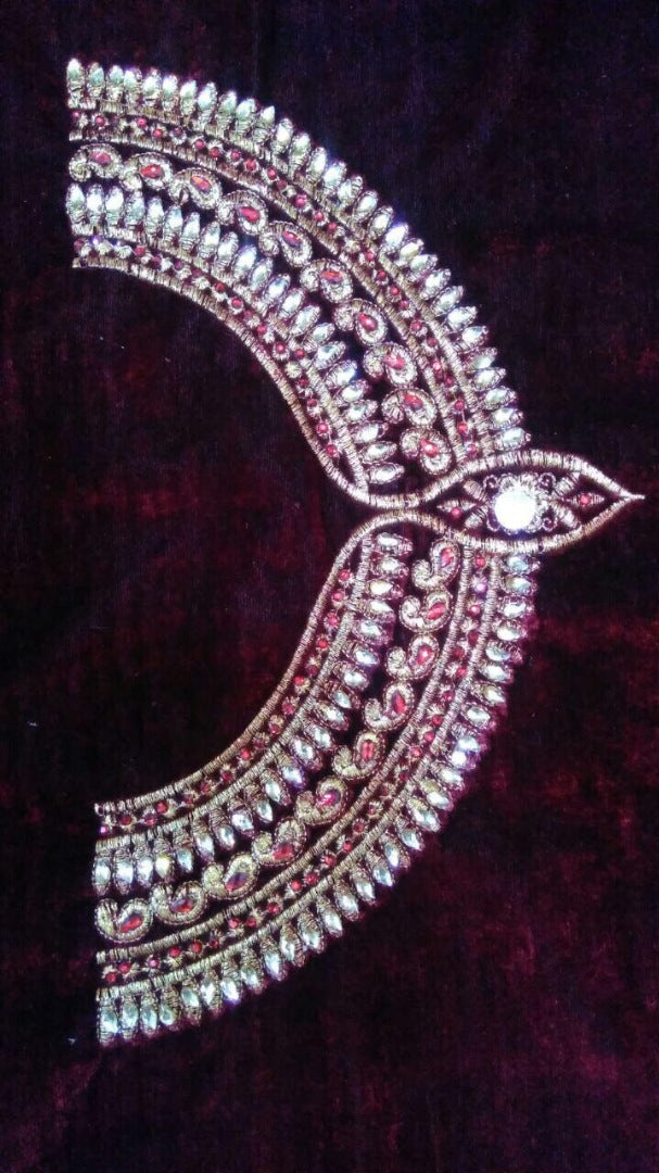 Designer heavy embroidered red bridal lehenga