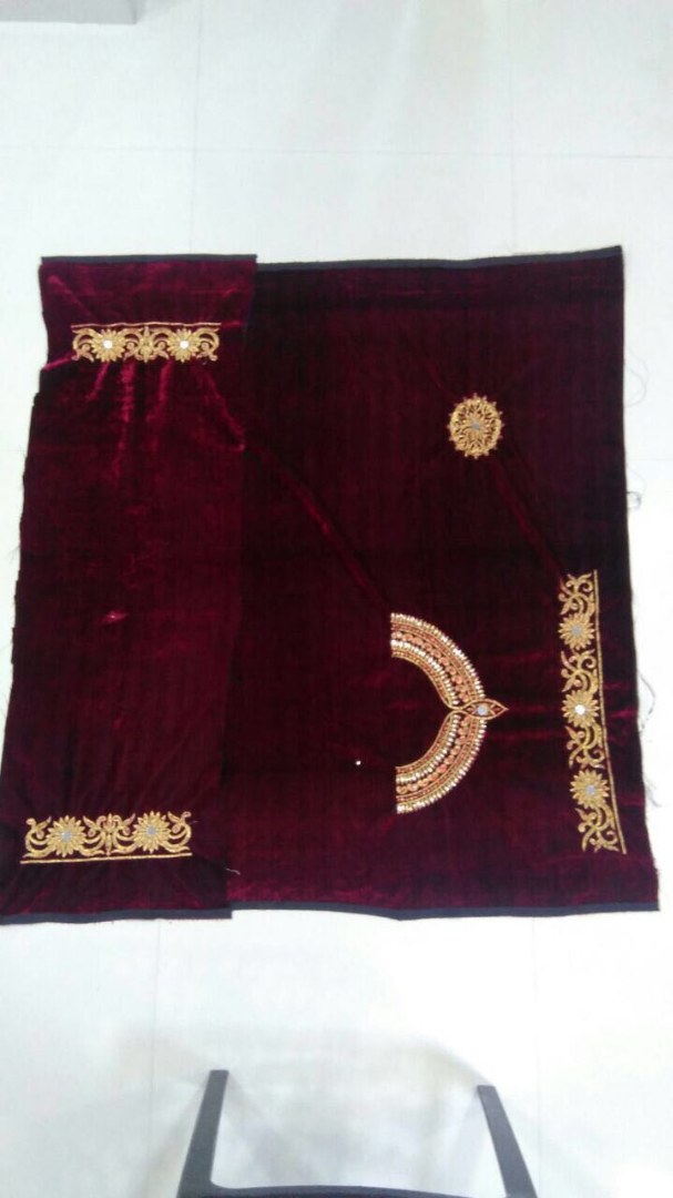 Designer heavy embroidered red bridal lehenga