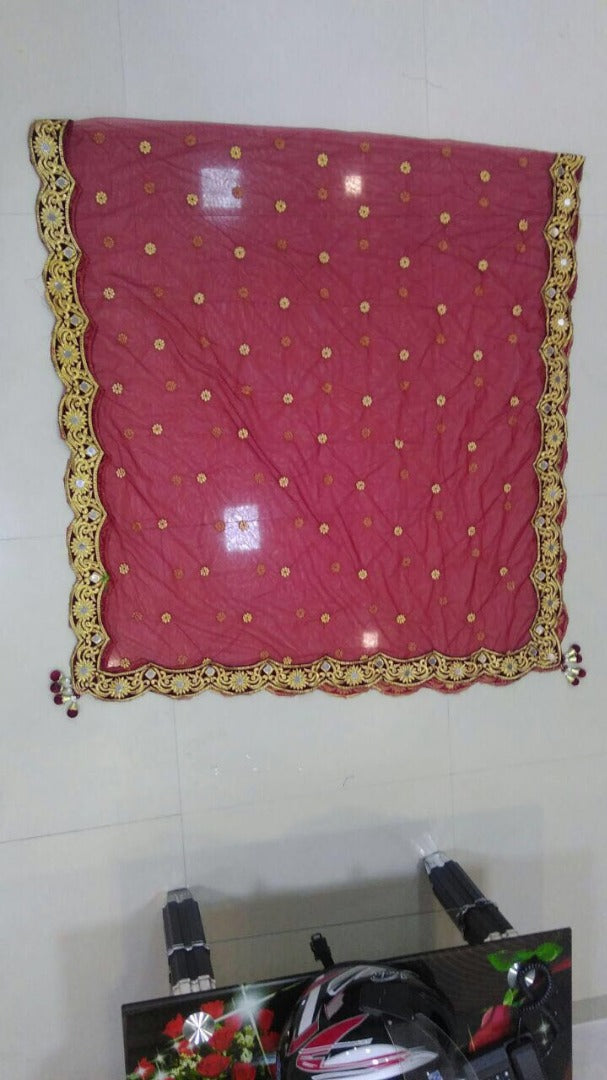 Designer heavy embroidered red bridal lehenga