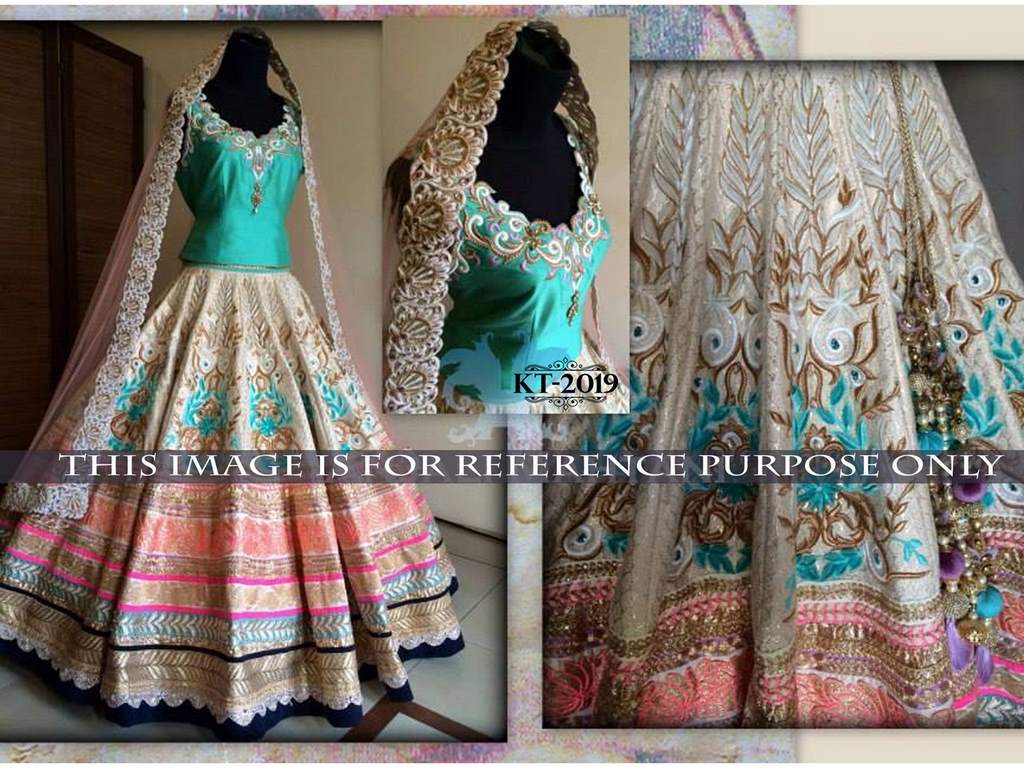 Designer heavy embroidered wedding lehenga