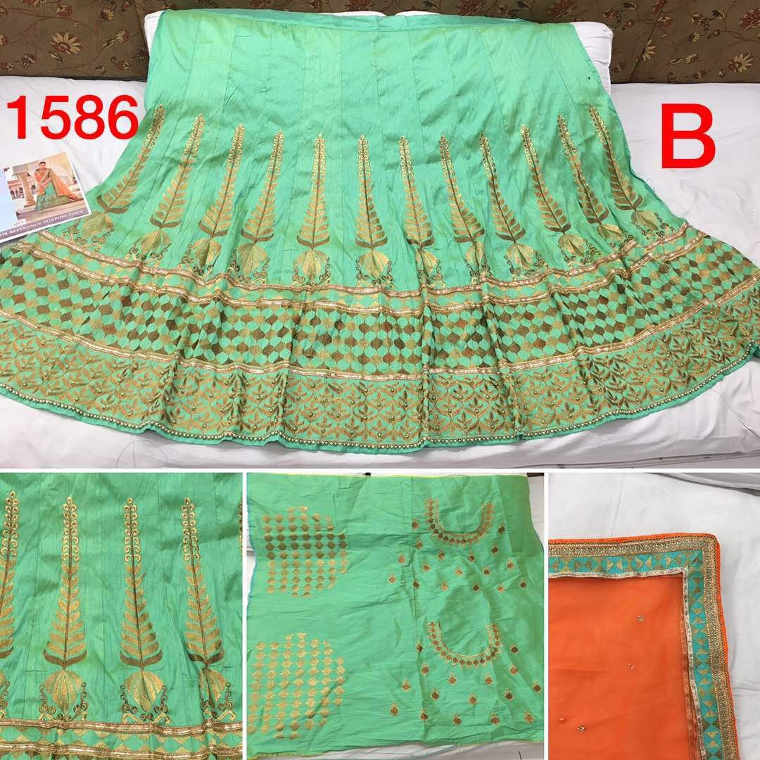 Designer heavy embroidered wedding lehenga