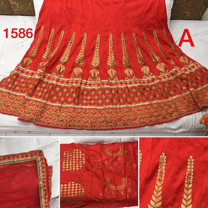 Designer heavy embroidered wedding lehenga
