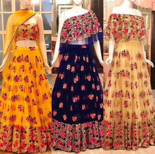 Designer heavy embroidered wedding lehenga choli