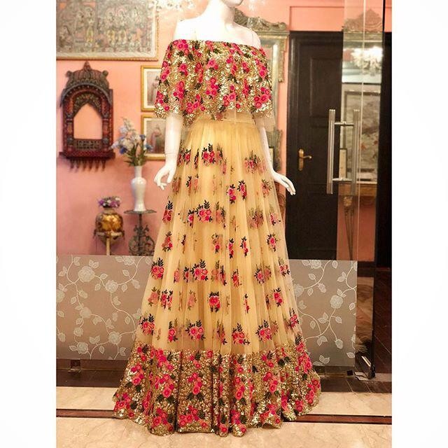 Designer heavy embroidered wedding lehenga choli