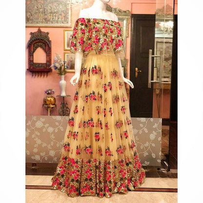 Designer heavy embroidered wedding lehenga choli