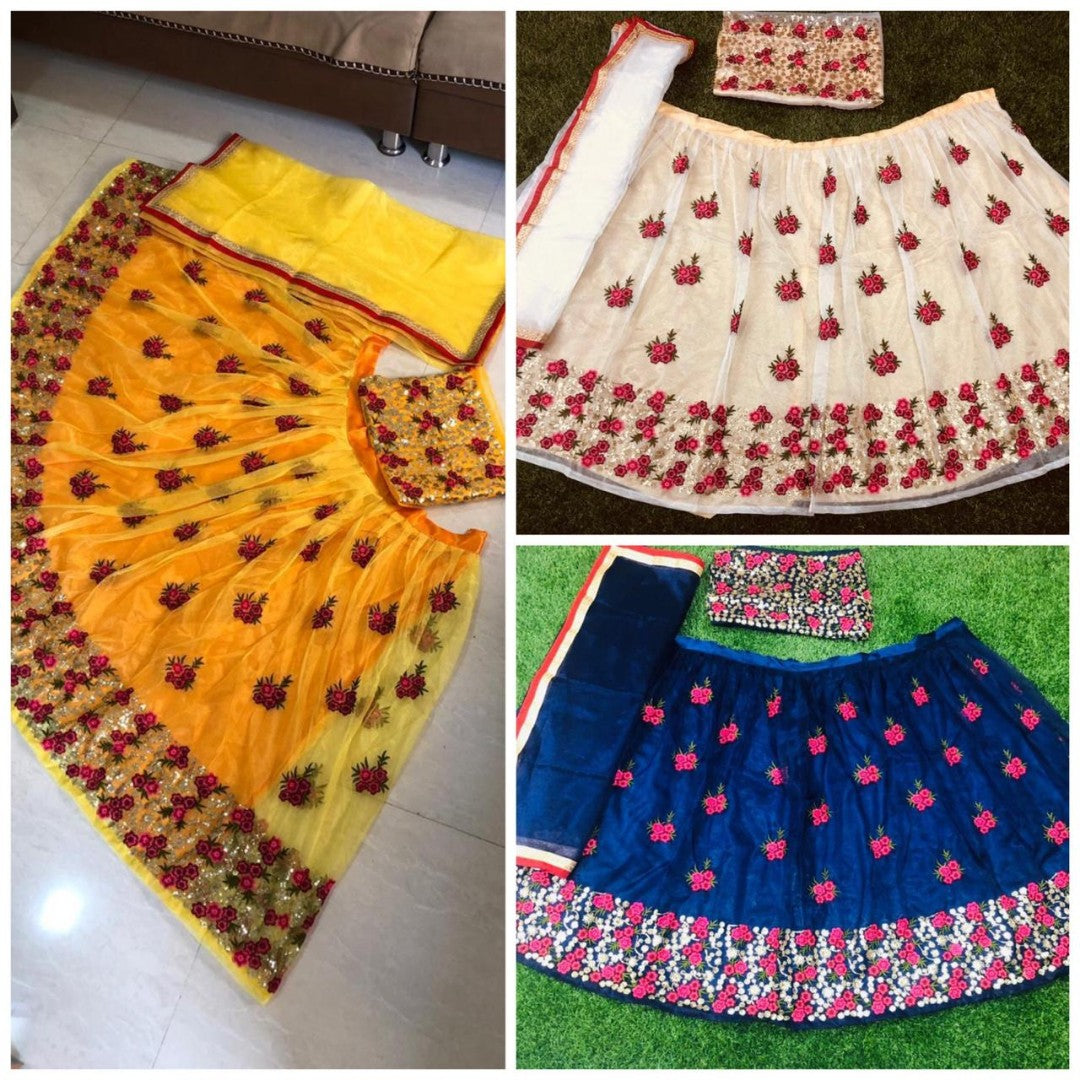 Designer heavy embroidered wedding lehenga choli