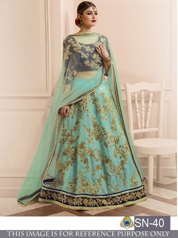 Designer heavy rama embroidered lehenga