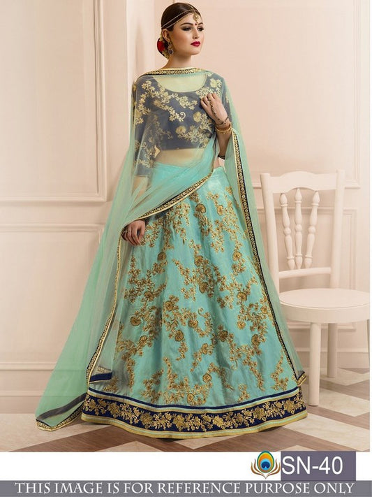 Designer heavy rama embroidered lehenga
