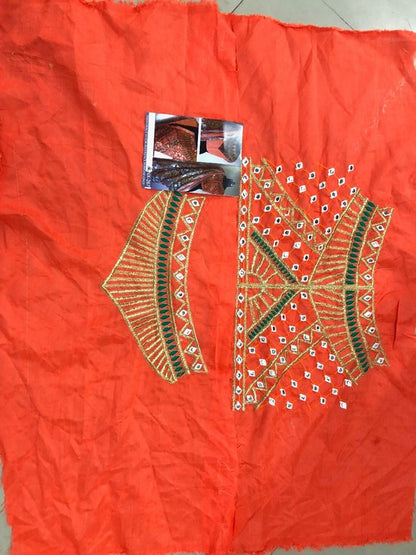 Designer look fancy thread work mono net saree