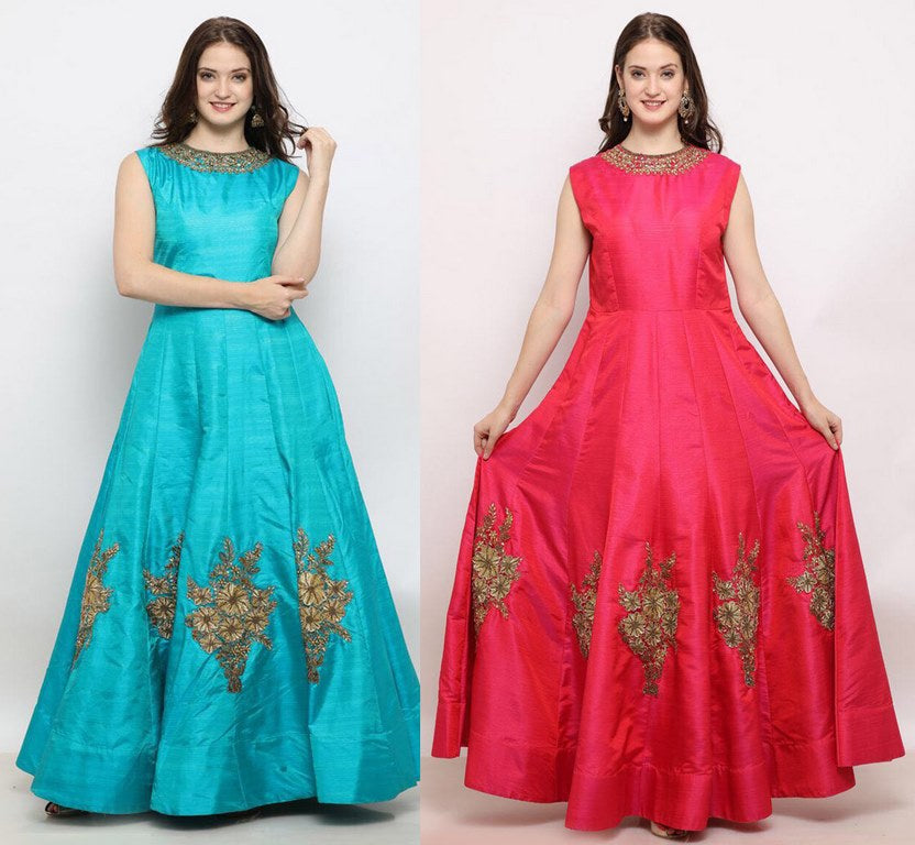 Designer Mastani Silk Wedding Wear Hand Work Gown