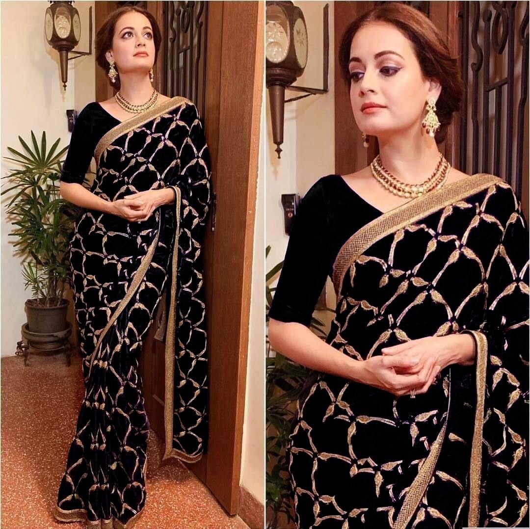 designer vichitra heavy embroidered bollywood saree