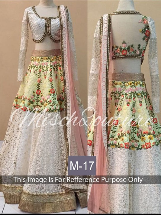 Designer white ceremonial lehenga