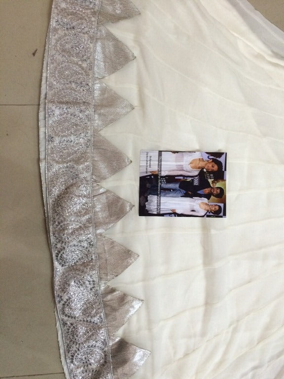 dipika white anarkali suit