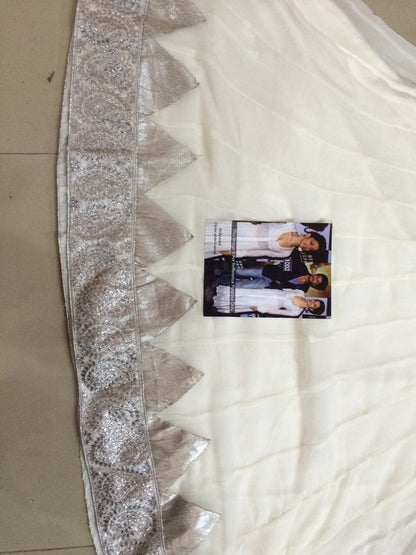 dipika white anarkali suit