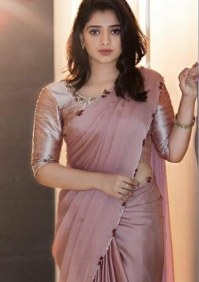 Dusty rose heavy rangoli silk hand work ceremonial saree