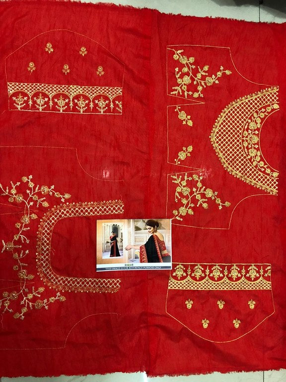 Embroidered black joya silk wedding saree