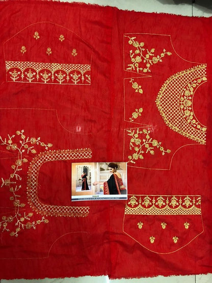 Embroidered black joya silk wedding saree