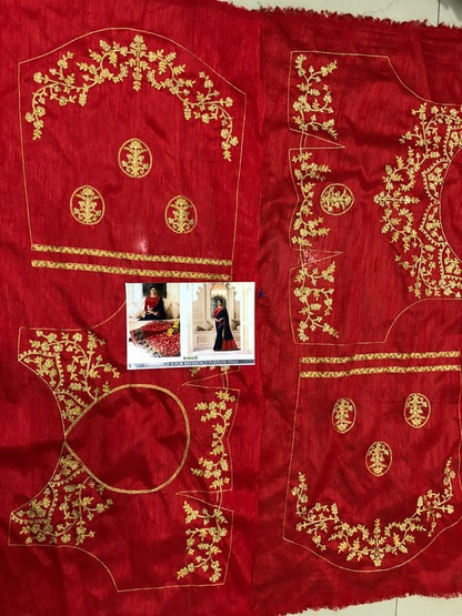 Embroidered sparkle silk blue wedding saree