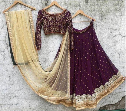 Fabulous banglori silk embroidered wedding lehenga