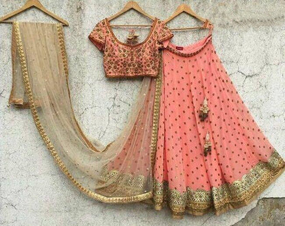 Fabulous banglori silk embroidered wedding lehenga