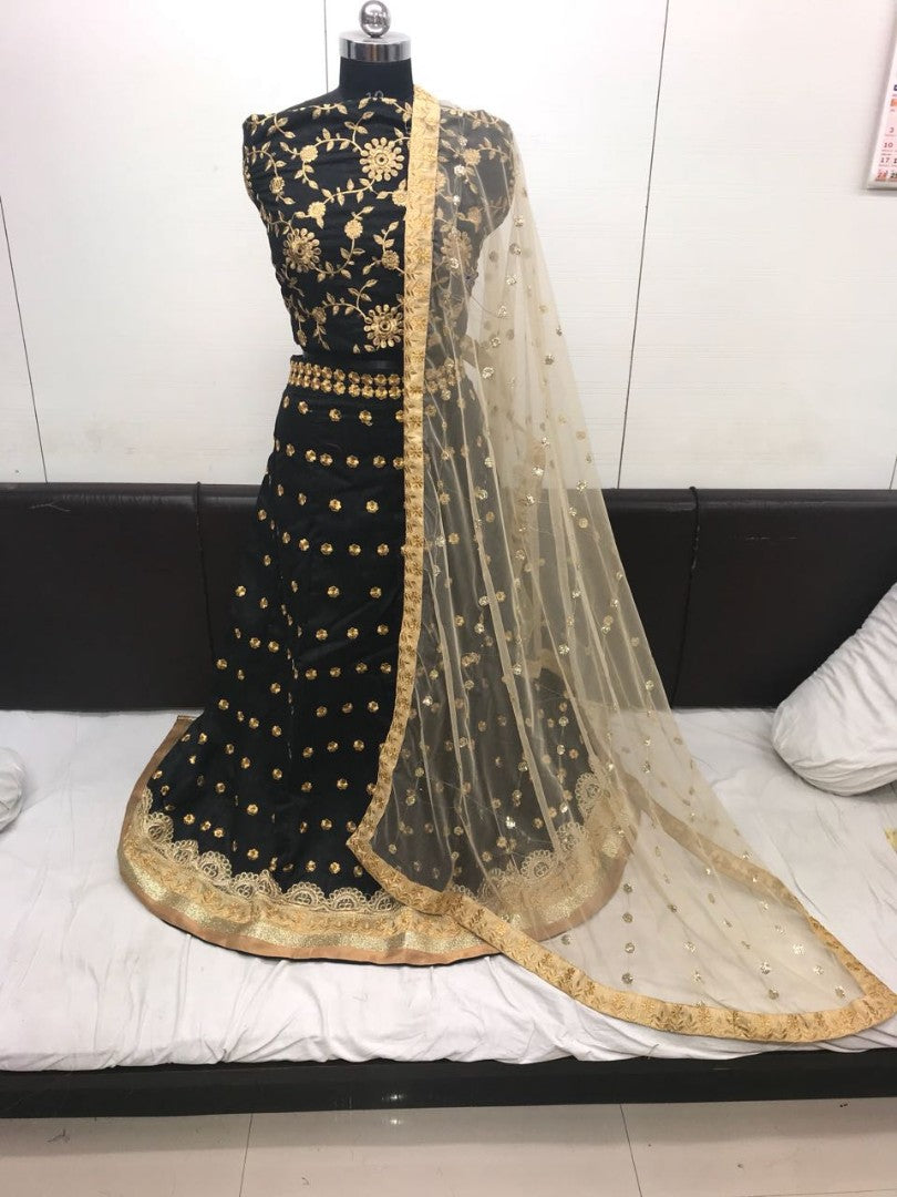Fabulous banglori silk embroidered wedding lehenga