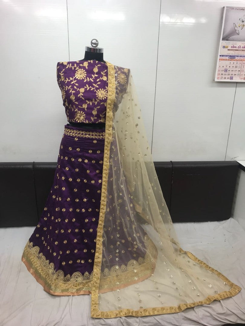 Fabulous banglori silk embroidered wedding lehenga