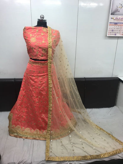 Fabulous banglori silk embroidered wedding lehenga