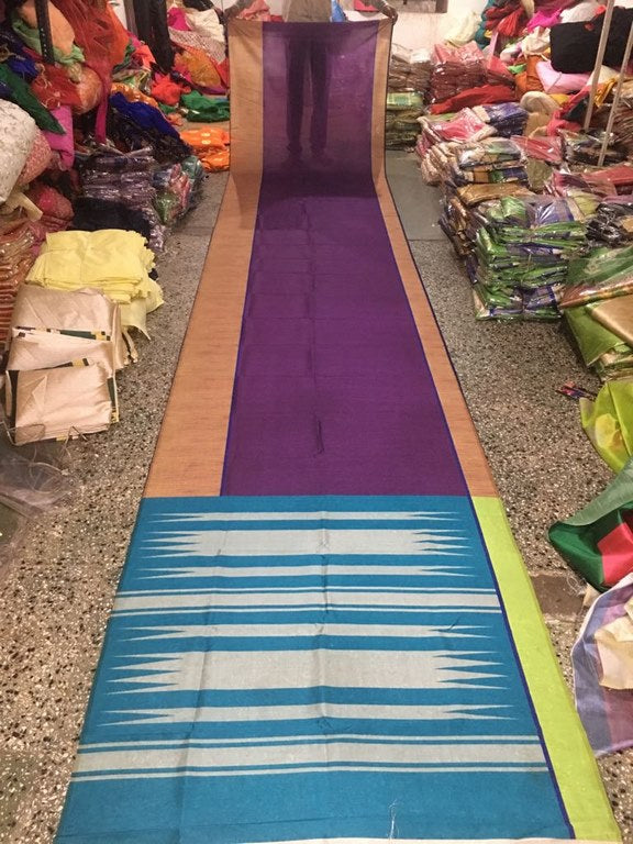 Fabulous Blue Printed Ceremonial Saree